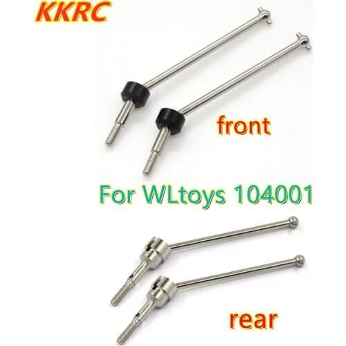 Steel Metal Front Rear Drive Shaft Dogbones Stub Wheel Axle For 1/10 RC Car WLtoys 104001 Metal upgrade parts