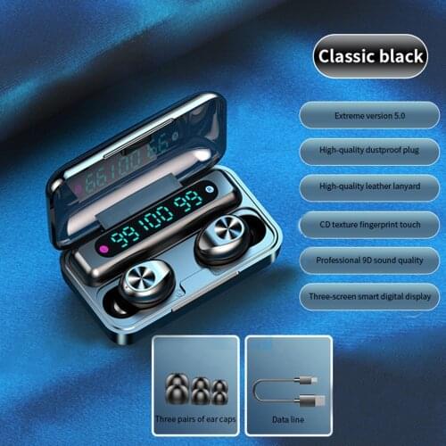 TWS Bluetooth 5.0 Earphones 2200mAh Charging Box Wireless Headphone 9D Stereo Sports Waterproof Earbuds Headsets With Microphone