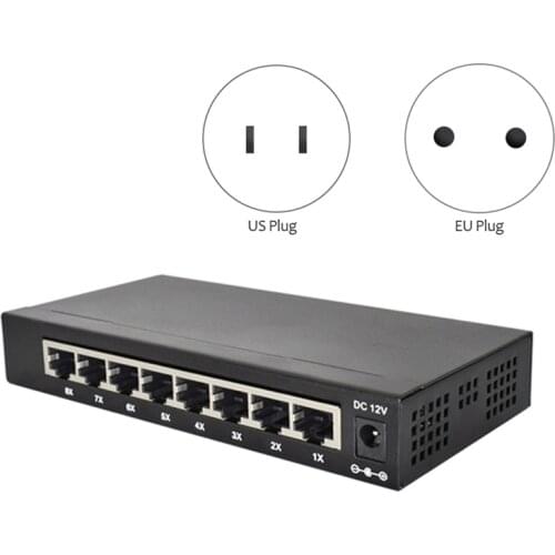 8 Port Gigabit Managed Switch Managed Ethernet Switch with 8 Port 10/100/1000M VLAN Ethernet Switch