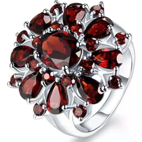 European And American Womens New Gold Hyperbole Round Big Green Pine Ring