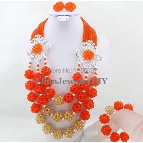 Gorgeous African Beads Jewelry Set Crystal Beads Necklace Set African Jewelry Set Crystal Jewelry Set W6795