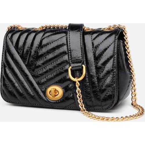 Bag Female 2021 Trend New Summer All-match leather messenger chain bag high quality small fragrance rhombus shoulder bag