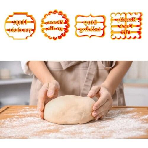 1/4Pcs Cookie Molds With Good Wishes Cookie Shape Fun Irreverent Phrases Mould