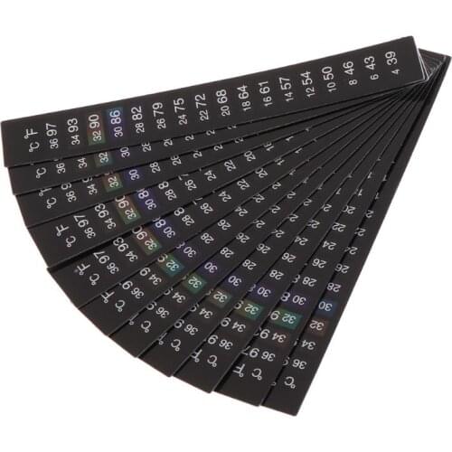 10Pcs Aquarium Thermometer Dual Scale Fish Tank Liquid Temperature Tester Sticker Digital LCD Display Adhesive Strip Retailsale