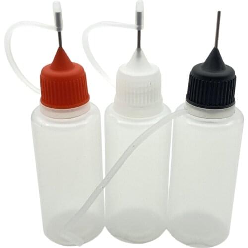 200pcs PE Empty Plastic Dropper Soft Bottles With Metal Needle Cap E liquid 20ml Bottle Free Shipping