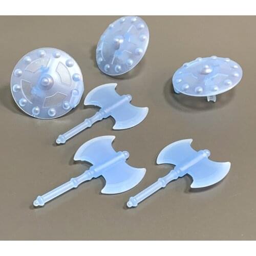 3 Sets of Blue Shield & Axe Sword Accessory For 6'' MOTU He Man Masters the Universe Classics Figures Weapon Toys Rare