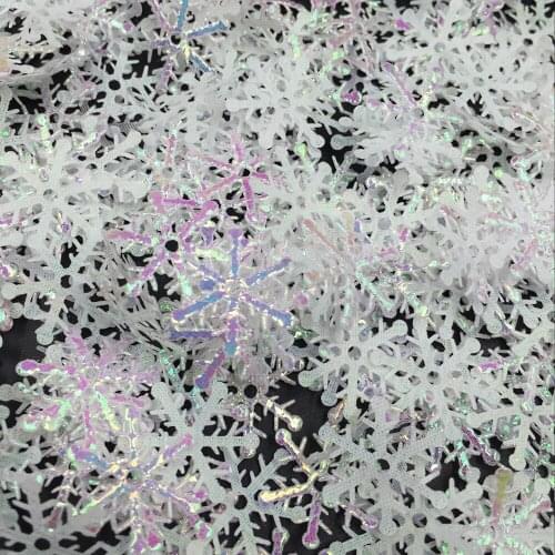 300pcs 3cm 2cm 1.5cm Christmas Tree Decorations Snowflakes White Plastic Artificial Snow Christmas Decorations for Home