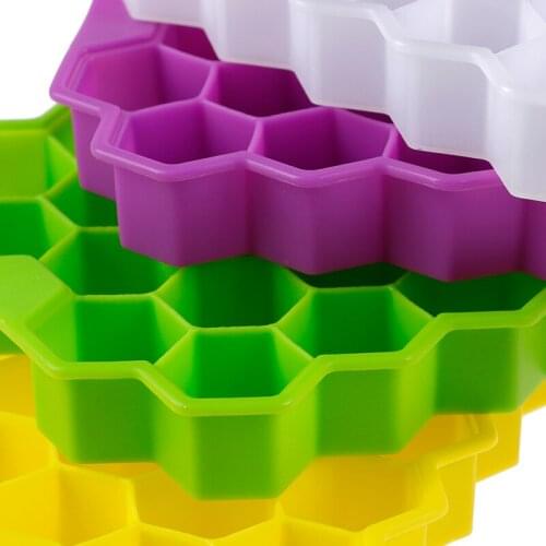 37 Cubes Home Kitchen Ice Cube Tray Summer Honeycomb Shape Ice Cube Tray Ice Cube Mold Storage Containers Drinks Molds