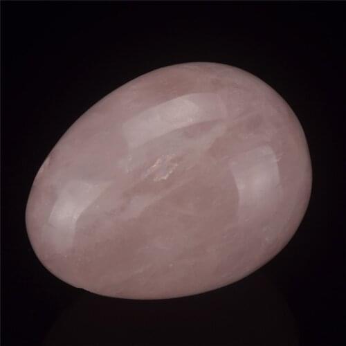 45*30MM Romantic Love Egg Drilled Natural Rose Quartz Crystal Eggs Yoni Egg for Women Kegel Exercise Health Care