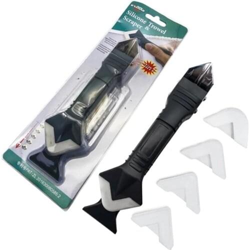 5 In1 Silicone Remover Caulk Finisher Sealant Smooth Scraper Grout Kit Tools With Seam Tape Plastic Hand Tools Set Accessory