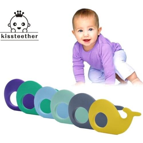 7pcs Silicone Whale Teether Chew DIY Accessories Nursing Toy Teether Pendant For Necklace Bracelet Baby Teether