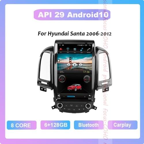 COHO For Hyundai Santa 2006-2012 Android 10.0 Octa Core 6+128G Car Multimedia Player Stereo Receiver Radio Cooling Fan