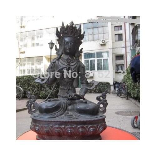 Bi001026 Tibet Buddhism Old Bronze Copper Vajradhara Guan Yin Bodhisattva Buddha Statue