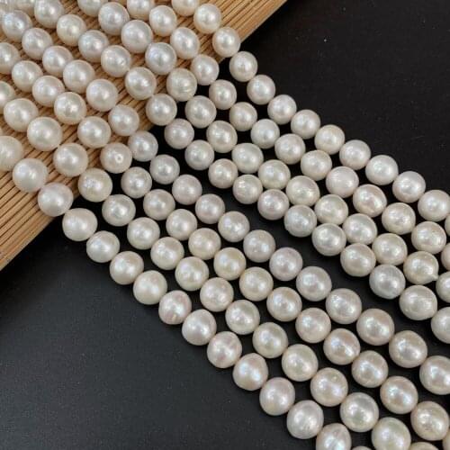 10-12mm Natural Freshwater Cultured Pearl Round Pearl String For DIY Bracelet Interesting Jewelry Accessories