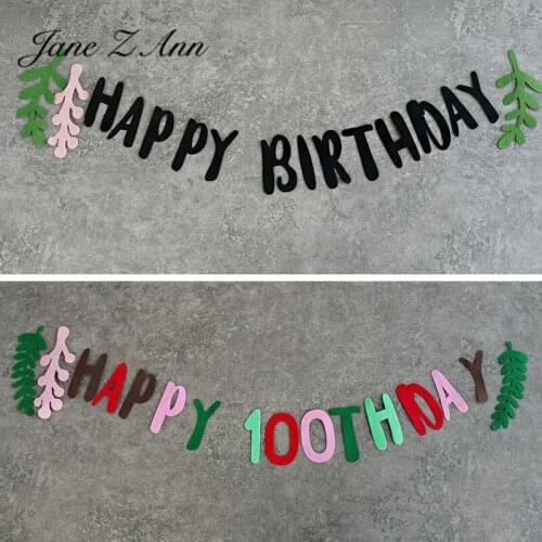 Birthday letter flag black color happy birthday 100 day scene party Photo Props baby