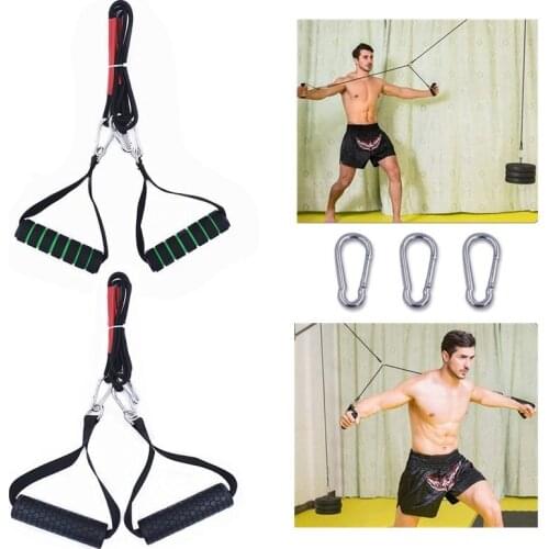 Pull Down Cables Gym Handles Attachments for Cable Machines Triceps Arm Strength Extensions Fitness Home Gym Workout Equipment