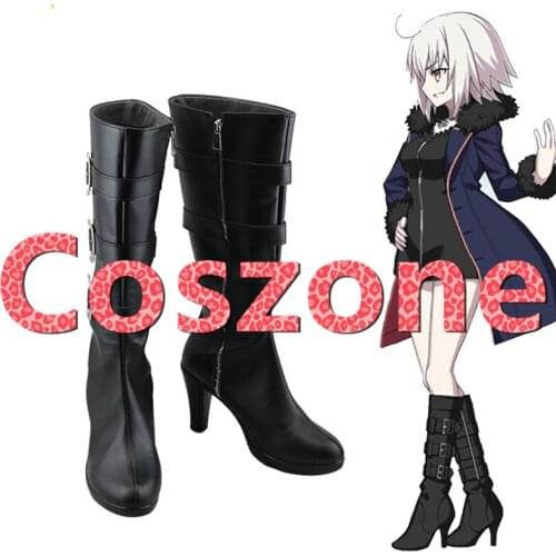 FGO Fate Grand Order figma Avenger/Jeanne d'Arc (Alter) Shinjuku Cosplay Shoes Boots Halloween Cosplay Costume Accessories