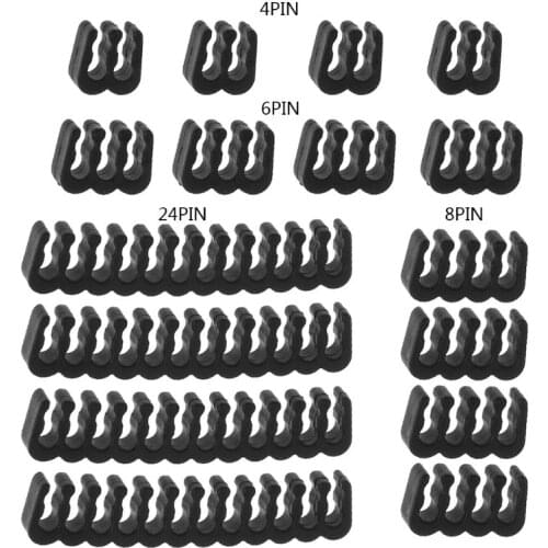 16Pcs/Set PP Cable Comb/Clamp/Clip/Organizer/Dresser for 2.5-3.2mm PC Power Cables Wiring 4/6/8/24 Pin Computer Cable