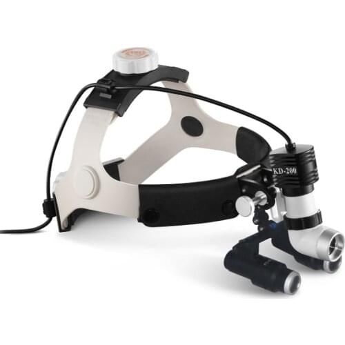 4X 5X 6X Surgical Kepler Magnifier with 3W AC/DC LED Head Light Binoclar Galileo Dental Loupe Magnifying Glasses with Headlamp
