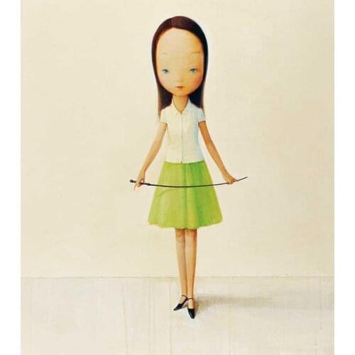 Hair Lady Art Painting Hand Painted Oil Painting People Yellow Wall Art Handmade Oil Painting Pop Art By Professional Artist