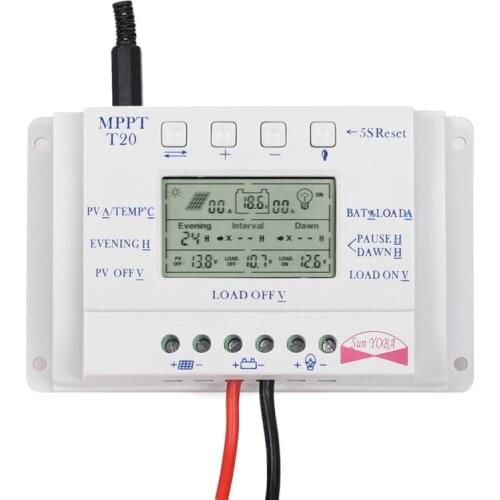 10/20/30/40A 12V/24V Solar Charge Controller PWM Controllers LCD Dual USB Output Solar Panel PV Regulator For Street LightSystem