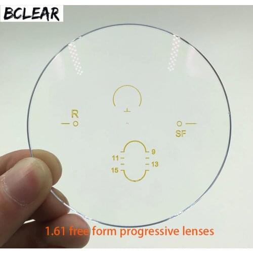 BCLEAR 1.61 Index Free Form Inside Multifcoal Interior Progressive Glasses Lenses Prescription Customized Lens See Far and Near