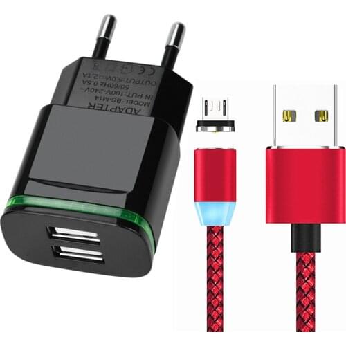 Magnetic Cable LED Type C USB Magnet charging For Samsung Galaxy A20 A40 A50 A70 A20E A51 A71 Note 10 S8 S10 Plus S10e S20 Ultra