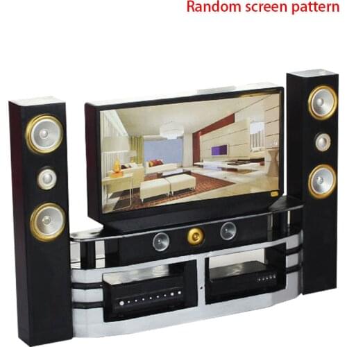 Mini Television Miniature Furniture TV Toy Kids Dollhouse Home Theater Television Miniature Furniture Dollhouse Accessory