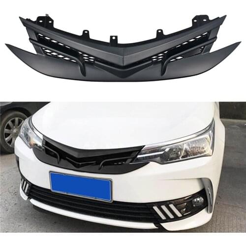 Auto Grille For Corolla Grill For Corolla 2017 2018 2019 Racing Grill Modified Front Bumper Mesh Cover Grills Grille For Trims