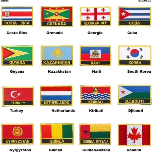 National Embroidered Rectangular Patch Badge Sew On Or Iron On Military Badge