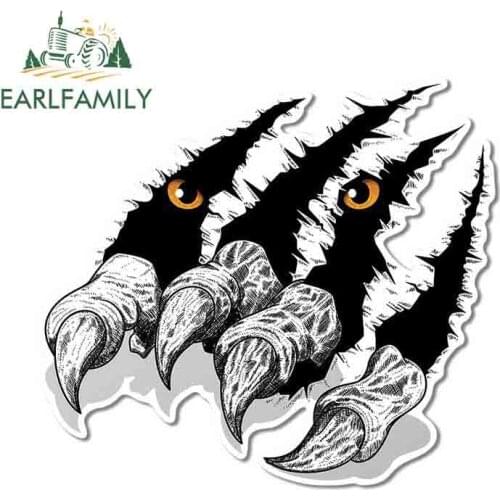 EARLFAMILY 13cm x 12cm for Sharp Eyes Claws Trunk Decal Laptop Motorcycle Occlusion Scratch Car Stickers RV Bumper Car Styling
