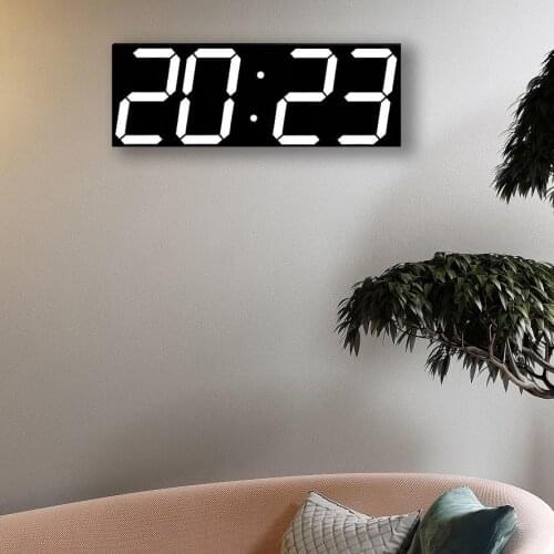 Modern Design Wall Clock Minimalist Electronic Digital Automatic Wall Clock creative Living Room Duvar Saati Wall Watch JJ60WC