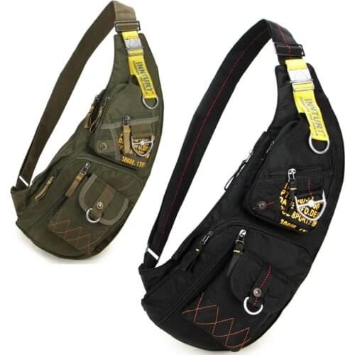 Nylon Men Single Backpack Rucksack Cross body Chest Bag Military Assault Travel Waterproof Sling Messenger Bags Knapsack Daypack