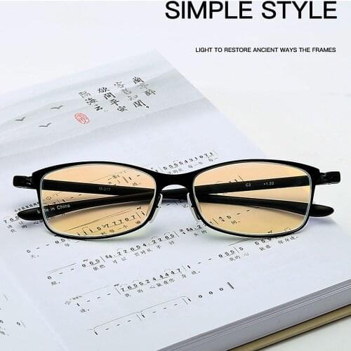 CLARA VIDA Metal Frame TR90 Anti-Blu-ray Reading Glasses Hyperopia for Men Women +1.0 +1.5 +2.0 To +4.0