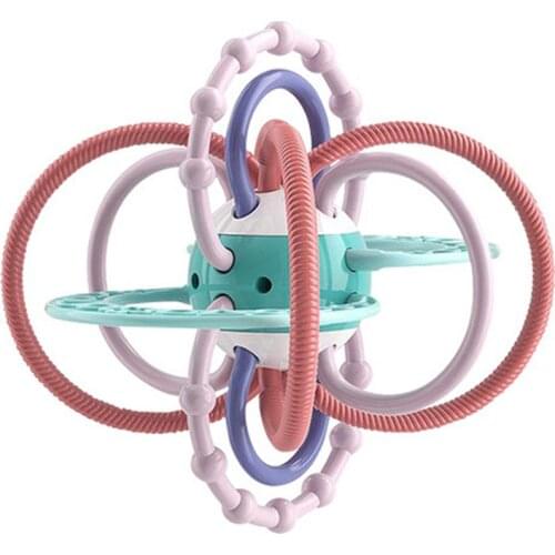 Baby Rattle Ball Toys 0-12 Months Safe Newborn Teething Toys Soft Plastic Hand Bell Early Educational Rattle Teether Toys Gifts