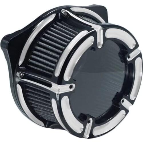 CNC hollow transparent glass air cleaner for Harley Dyna Fat Bob Sport Glide Street Bob Low rider 07-20