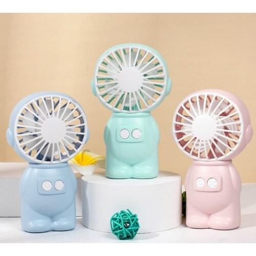 Handheld Fan Wind Power For Usb Rechargeable Fan Outdoor Travel Silent Small Fan High Quality Portable Cute Student Office Tool