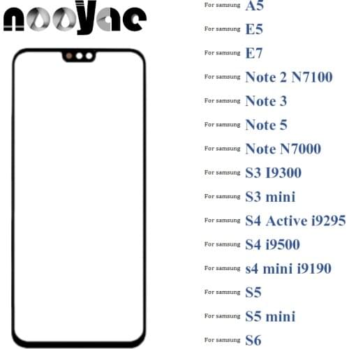 For Samsung Galaxy A5 E5 E7 Note 2 3 5 S3 S4 S5 Mini Active S6 N7100 N7000 Digitizer LCD Sensor Touch Screen Glass lens