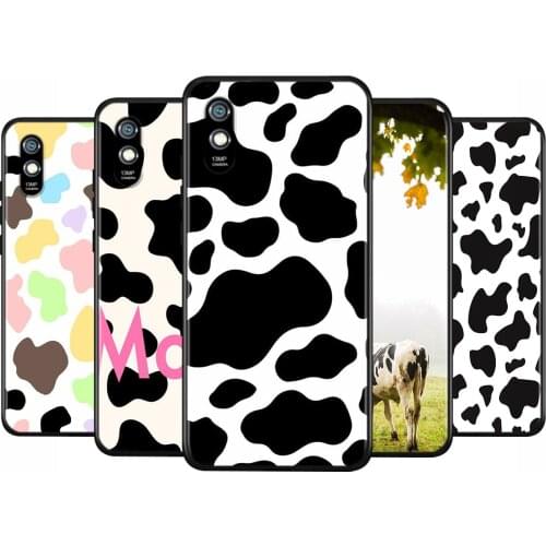 Silicone Cover Cow Pattern Animal For Xiaomi Redmi 10X 9 9T 9C 8 7 6 Pro 9AT 9A 8A 7A 6A S2 GO 5 5A 4X Plus Phone Case Shell