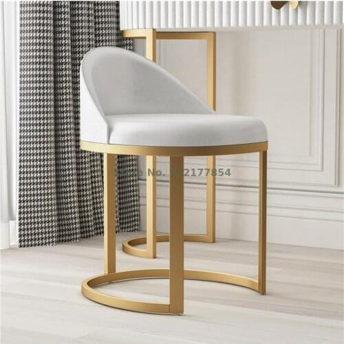 Nordic dressing table stool modern minimalist living room bedroom light luxury back chair makeup nail net red small stool