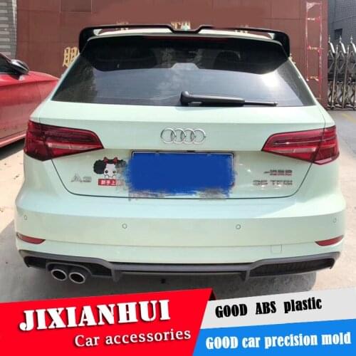 For Hatchback Audi A3 Spoiler 2014-2018 Audi A3 ADG Spoiler ABS plastic Material Car Rear Wing Color Rear Spoiler