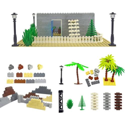 City Accessories Building Blocks Military Weapon Green Bush Flower Grass Tree Plants House Toys Compatible All Brands Bricks