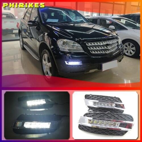 LED Daytime Running Light For Mercedes Benz W164 ML280 ML300 ML350 2006 - 2009,Waterproof ABS 12V DRL Fog Lamp Decoration