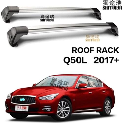 2 pcs For INFINITI Q50 Sedan 2013-2019 Sportback roof bar car special aluminum alloy belt lock Led shooting LED spotlight roof