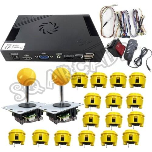 VGA HDMI output pandora box 12 XII 3188 in 1 3d-games family-version diy arcade joystick push-button cabinet kit