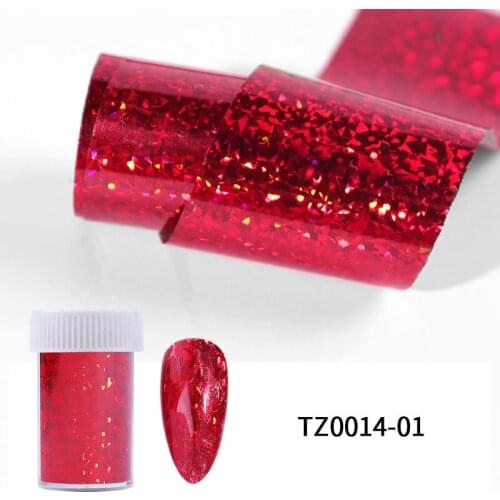 1 pcs Foil Set 4*100cm DIY Nail Art Decorations Transparent Starry Paper Multi Color Nail Art Transfer Nail Sticker Paper T1610