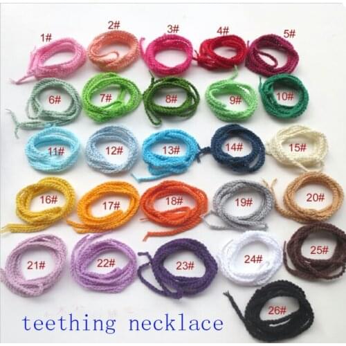 10M/lot Newest Necklace Crocheted Cords For Teething Necklace Baby can mixed colors