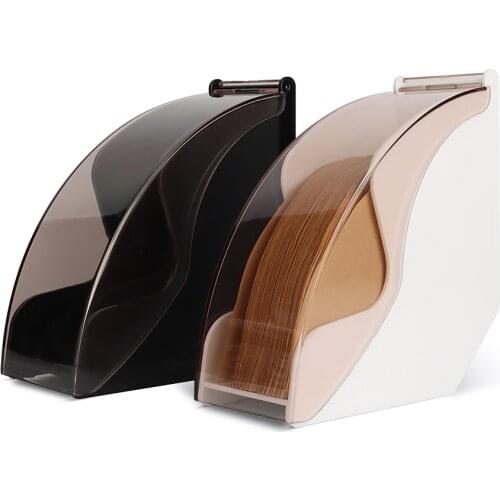 Acrylic V-shaped filter box filter paper holder coffee shop V60 filter paper fan filter paper dustproof storage box universal