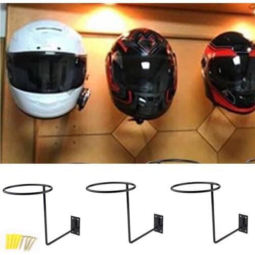 Motorcycle accessories steel helmet rack hanger wall hook coat cap hat helmet rack black white