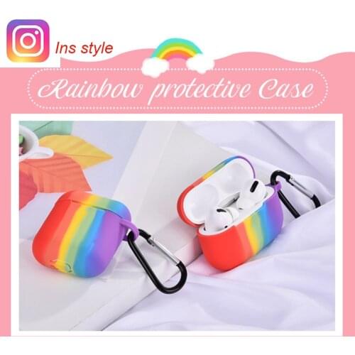 5 colors For Airpods pro 1 2 rainbow soft cute case for air pods 3 2 1 colorful fashion cases cover for girl women accessories